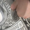 فرش مدرن خطیبی تبریز 1200 شانه مدل ترنج دار طرح سنگ کد 1210280