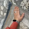 فرش خطیبی تبریز ۱۲۰۰ شانه مدل کلاسیک ترنج دار کد 1210341